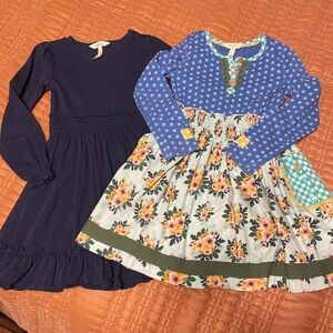 Pair of Matilda Jane girls long sleeve dresses Family Heirloom size 6